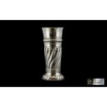 Victorian Period Arts and Crafts Style Vase with Fluted Column and Base.