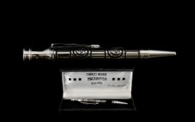 After Charles Rennie Mackintosh Ball Pen A boxed silver tone ball point pen by Sea Gems,