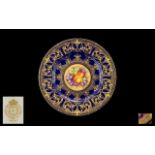 Royal Worcester - Superb Quality Hand Painted and Signed Cabinet Plate.