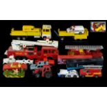 A Quantity Of Playworn Diecast Models To include Matchbox Supertoys K39 Fire Engine, K9 fire engine,