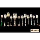 A Small But Excellent Collection of Old and Vintage Silver and Silver Plated Small Spoons ( 11 ) In