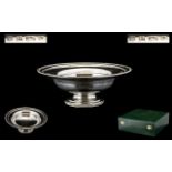 Elizabeth II Nice Quality And Heavy Footed Silver Fruit Bowl comes with presentation display lidded
