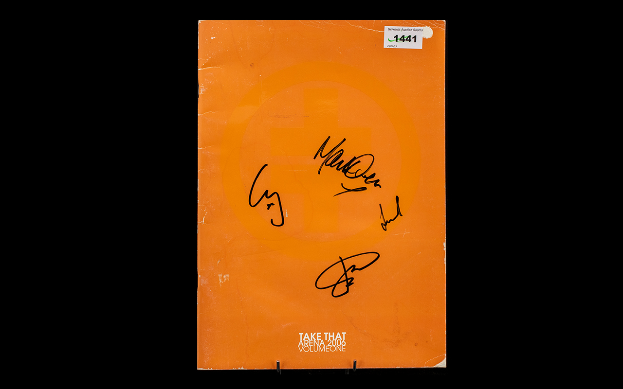 Take That Autographs of All Four on UK Tour Programme 2006.