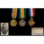 A Collection Of Three WWI Military Medals Each awarded to 2339 Pte John Rowlandson - West & Cumb Y.