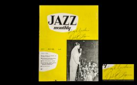 Duke Ellington Autograph on Jazz Monthly Magazine- May 1956.