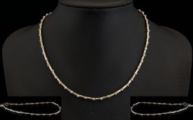 Contemporary Silver Bead Necklace And Bracelet Suite Silver collar style necklace comprising fine