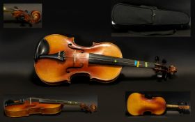 Early 20th Century Violin with modern poly-softcase.
