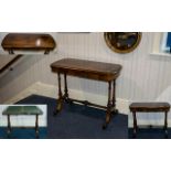 Victorian Period Superb Mahogany Inlaid Topped Card Table of rectangular shape the moulded bow