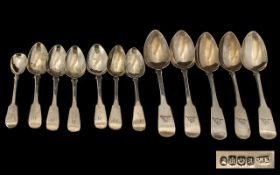 A Collection of Silver Spoons to include five matching hallmarked for Dublin A 1821,