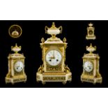 Jean Vincenti & Co Medaille D'Argent 1855 Superb French 19th Century Marble And Gilt Bronze Clock