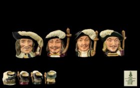 Royal Doulton Hand Painted Set of 4 Small The 4 Musketeers Character Jugs.