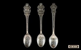 Rolex Interest A Collection Of Three Tea Spoons All marked Rolex Boucherer Watches
