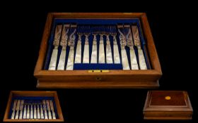 Elkington & Co Superb Quality Set of Silver Plated Desert Cutlery,