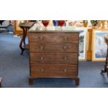 Late 19th/Early 20thC Chest of Drawers comprising four drawers with ornate circular brass pull