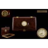 Art Deco Tortoise Shell Effect Combination Cigarette Case Gilt metal mounts and clasps with central