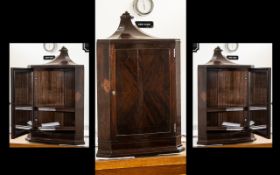 A Late 19th / Early 20th Century Mahogany Corner Cabinet Of Small proportion with single door and