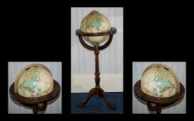 A Mid Century Terrestrial Globe - made in USA by Leroy M Tolman Cartographer.