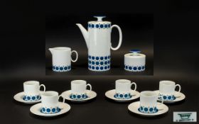 Thomas Germany 1960's Ceramic Coffee Service Eight piece service comprising coffee pot,