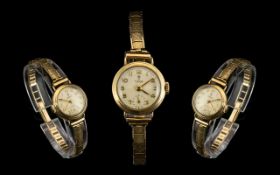 Rolex Tudor Nice Quality 9ct Gold Ladies Mechanical Wrist Watch with 9ct Gold Bracelet.