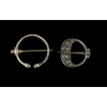 Alexander Ritchie Iona Interest Silver Celtic Cloak Pin Of archaic form,