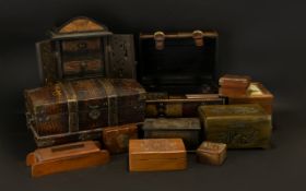 A Large Collection Of Boxes And Caskets Approx 16 items in total,