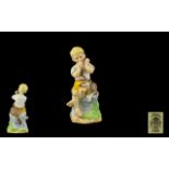 Royal Worcester - Early Hand Painted Figure ' June ' Months of the Year Series. Designer F.C.