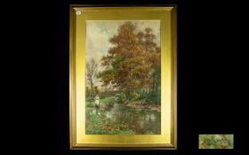 Tom Clough (1867-1943); Large Framed Watercolour,