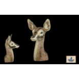 Lladro - Gres Large and Impressive Life Size Sculpture ' Fawn Head Model No 2040.