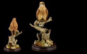 Sherratt & Simpson Peregrine Falcon Figurine. Stone cast and hand finished.