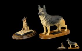 German Shepherd Interest Two Ceramic Figures To include Beswick Connoisseur model 'Alsatian' in the