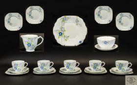 Wellington China 1930's Part Tea Service Approx 23 pieces in total to include five trios.