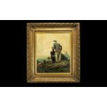 Framed Oil On Canvas 20th century decorative artwork in the 19th century style,