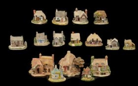 Collection of Lilliput Lane Miniature Cottages, including 'Blue Boar', 'Beehive Cottage',