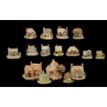 Collection of Lilliput Lane Miniature Cottages, including 'Blue Boar', 'Beehive Cottage',