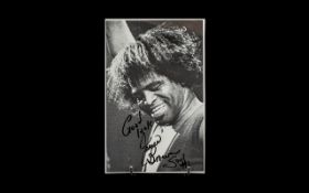 James Brown Autograph on Black & White Magazine Picture 'The Godfather of Soul.