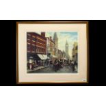 Tom Dodson 1910 - 1991 Ltd and Numbered Edition Colour Print - Titled ' Fishergate Preston ' Signed