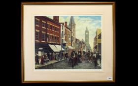 Tom Dodson 1910 - 1991 Ltd and Numbered Edition Colour Print - Titled ' Fishergate Preston ' Signed