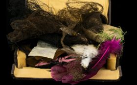 Mixed Box of Antique Trombone Feathers/Millinery.