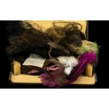 Mixed Box of Antique Trombone Feathers/Millinery.