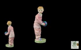 Royal Doulton - Rare and Early Hand Painted Porcelain Figure ' Pyjams ' Colour Pink.