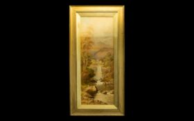 Early 20th Century Framed Print ' Falls On The Lynfoel Festiniog' Framed and glazed with inner gilt