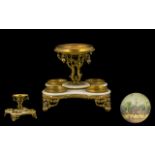 Early 19th Century Ormolu Mounted Table Stand Condiments stand raised on lobed,