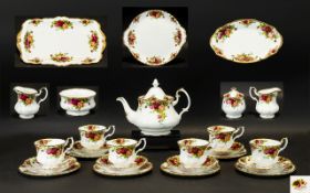 Royal Albert Old Country Roses Part Tea Set To include teapot, two sugar bowls, milk jug, cream jug,