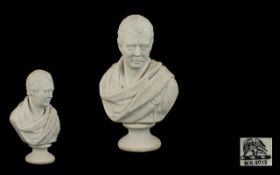 19th Century WH Goss Parian Bust of Sir Walter Scott 5.5 inches c.