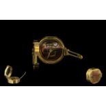 Brass Cased Compass Marked Ross London Natural Sine,