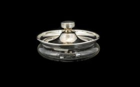 Art Deco Period Ladies Lidded Silver Topped Cut Glass Powder Bowl,