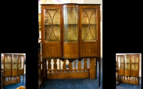 Edwardian Bow Fronted Display Cabinet, w
