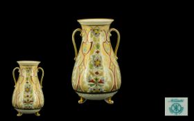 Noritake Twin Handle Footed Vase Of wais