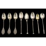 Danish - Early 20th Century Collection of Silver Handmade Spoons by Christian Heise ( 3 ) and Others