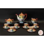 An Oriental Tea Set comprising Tea Pot, Lidded Twin-Handled Sugar Bowl,